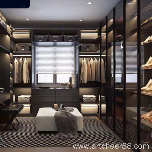 Glass open wardrobe Design style